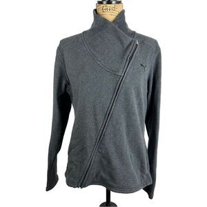 Women’s Puma Gray Slanted Zip Sweater Size XL